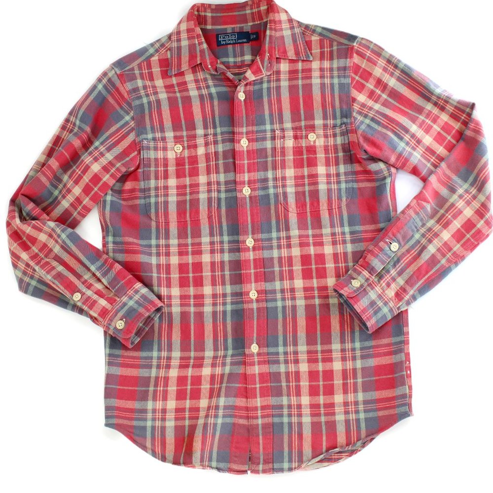 Polo Ralph Lauren Plaid Cotton Flannel Button Up Shirt Long Sleeve Men’s Size S - Picture 8 of 15